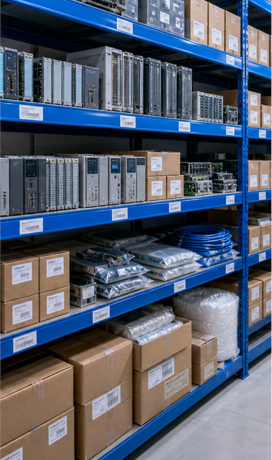 Automation spare parts warehouse and packing review