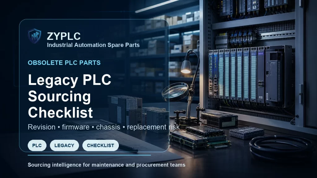 Obsolete PLC parts sourcing checklist cover for legacy automation spare parts