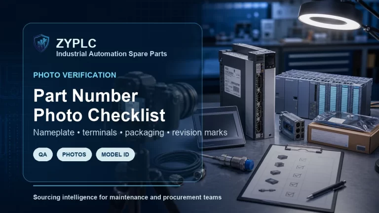 Part Number Photo Checklist for PLC, DCS, Drive, and HMI Spare Parts