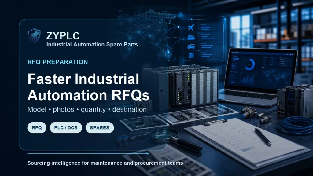 Industrial automation RFQ preparation guide cover for PLC DCS drive HMI and sensor spare parts