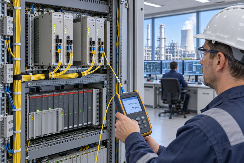 ABB Advant DCS network interface and fiber optic maintenance 2026